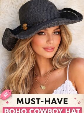 Panama Jack vented boho cowboy hat